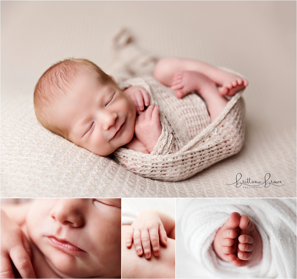 A close-up of baby Luca’s tiny lips, curled toes, and delicate fingers, capturing precious newborn details.