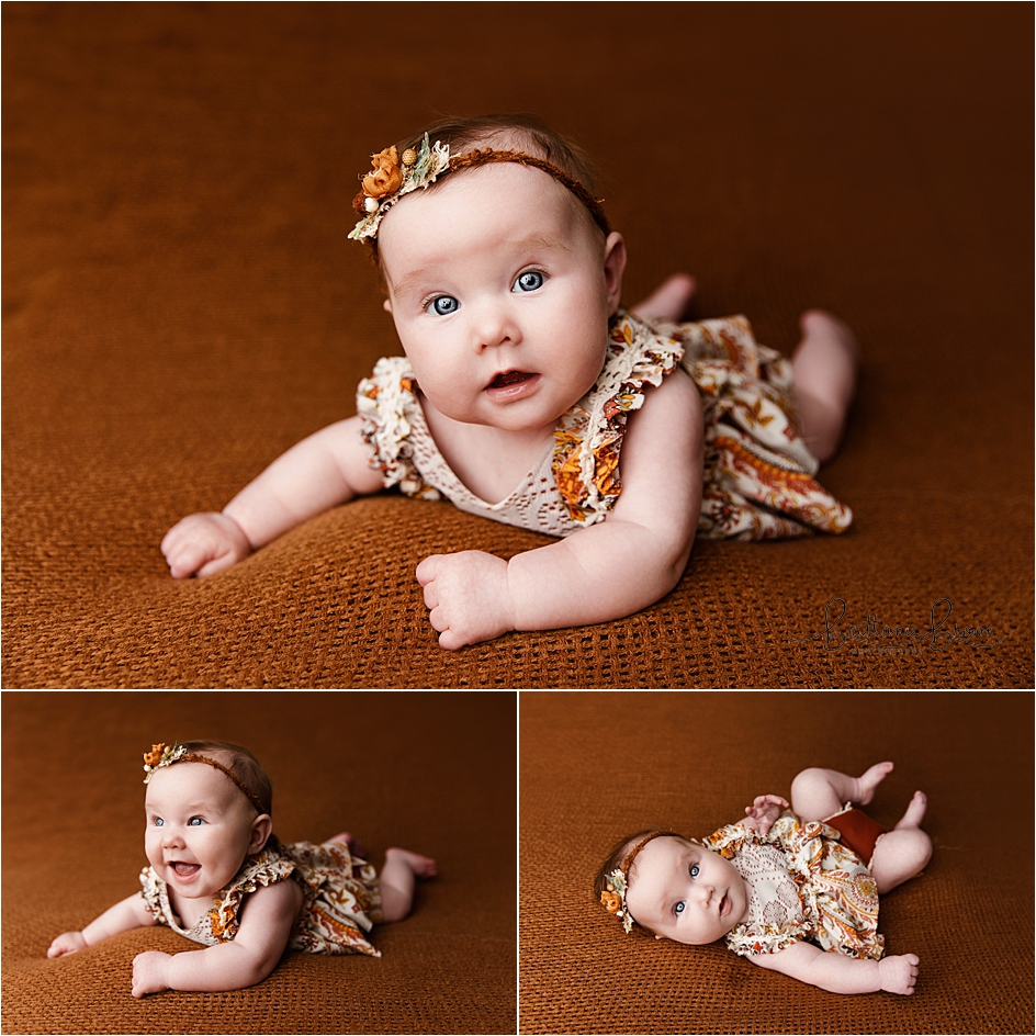 Mini Milestone Session featuring two outfits and two backdrops.