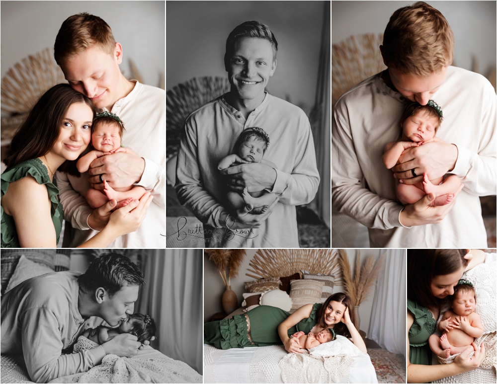 Parent pictures with their new baby girl.