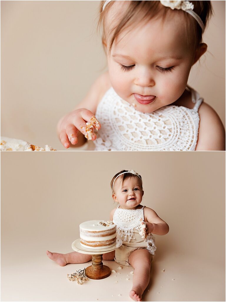 Natural and playful moments captured in a one-year photography session