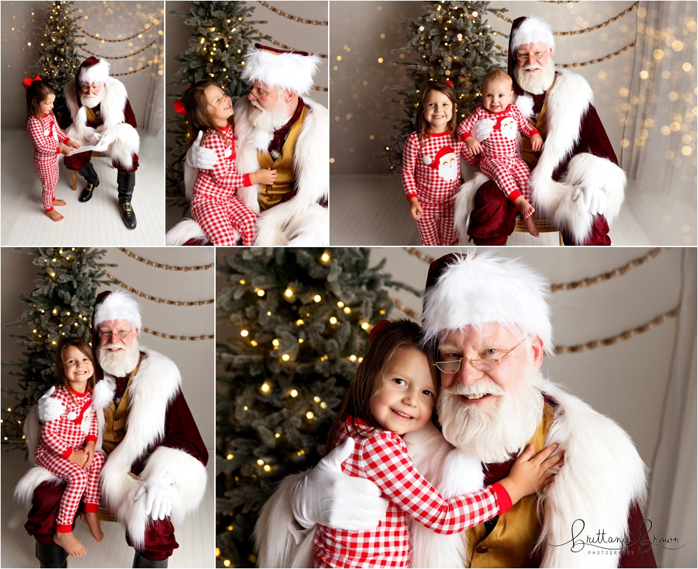 A cozy Christmas setup in the Georgetown studio for a Santa Photo Session in Georgetown KY