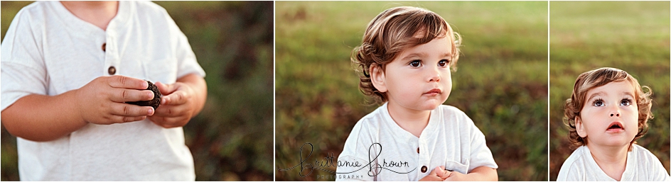 Toddler boy at family pictures in Georgetown, KY